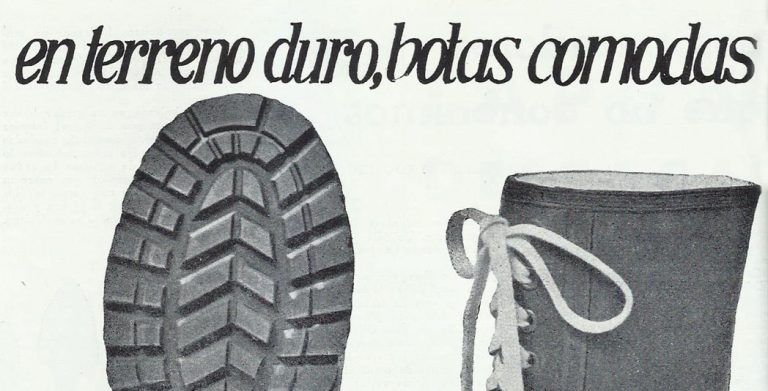 Anuncio En Terreno Duro, Botas Cómodas, Aguirre y CIA Madrid 1968